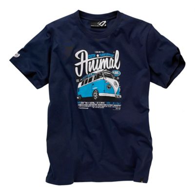 Animal Navy campervan print t-shirt