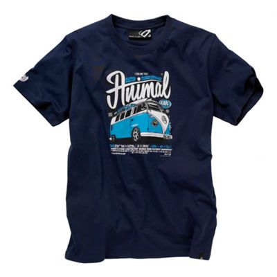 Navy campervan print t-shirt