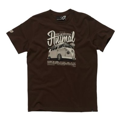 Brown logo crew neck t-shirt