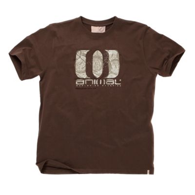 Animal Brown applique and logo t-shirt