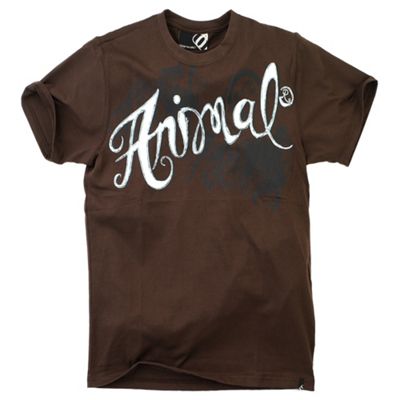 Animal Brown chest print t-shirt