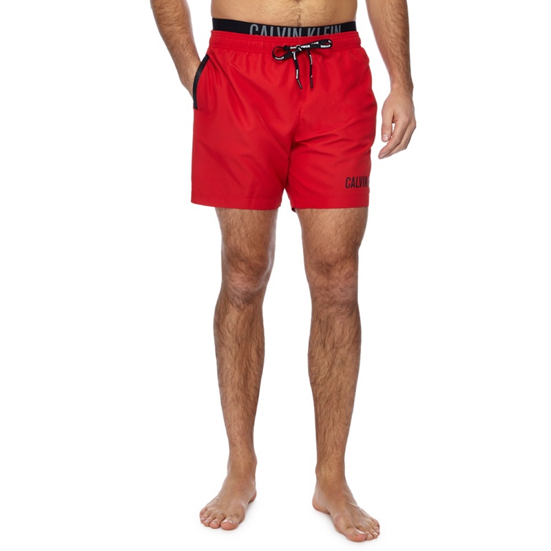 Calvin Klein - Red Double Waistband Swim Shorts Review