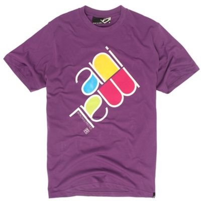 Animal Purple diagonal logo t-shirt