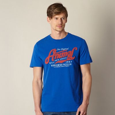 Animal Blue applique logo t-shirt