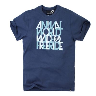 Animal Navy slogan print t-shirt