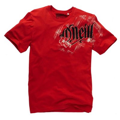 ONeill Red one shoulder print t-shirt