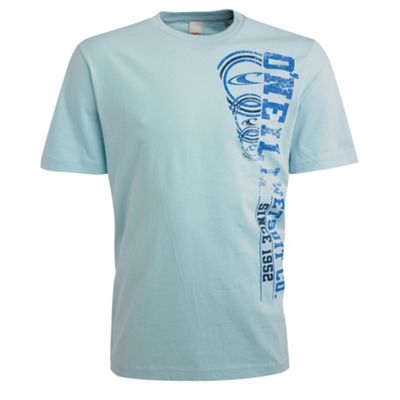 Light blue side print t-shirt