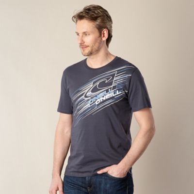 Navy shoulder logo t-shirt