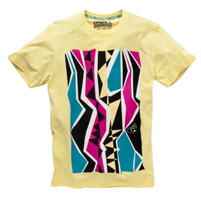 ONeill Yellow zig zag print t-shirt