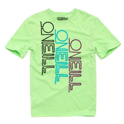 Green triple logo print t-shirt