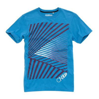 Blue geometric print t-shirt