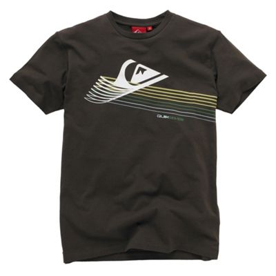 Quiksilver Chocolate lined chest logo t-shirt