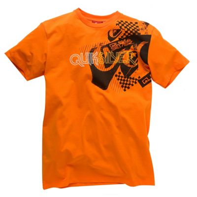 Orange shoulder design t-shirt
