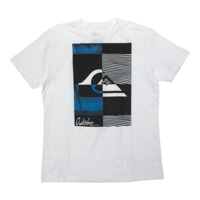 Quiksilver White large front print t-shirt