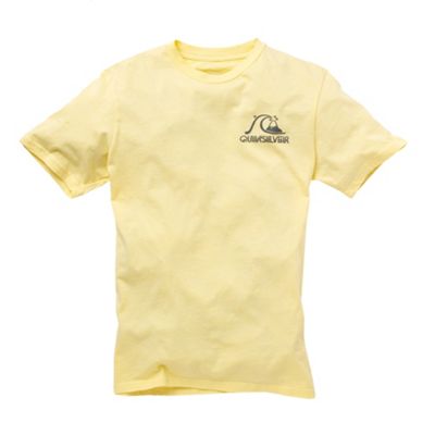 Quiksilver Yellow mountain wave back print t-shirt