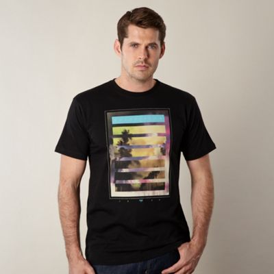 Quiksilver Black photographic palm trees t-shirt