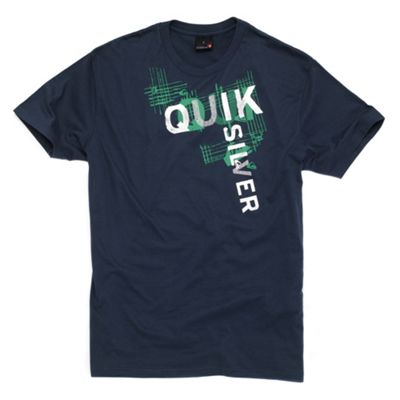 Quiksilver Navy logo print t-shirt