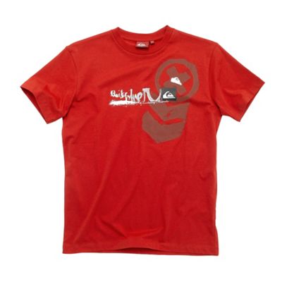 Quiksilver Red scrawler t-shirt