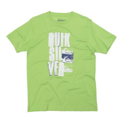 Quiksilver Bright green large logo t-shirt