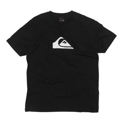 Black wave logo print t-shirt