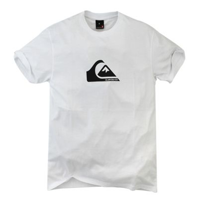 White wave logo print t-shirt