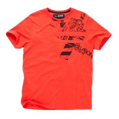 Orange shoulder print t-shirt