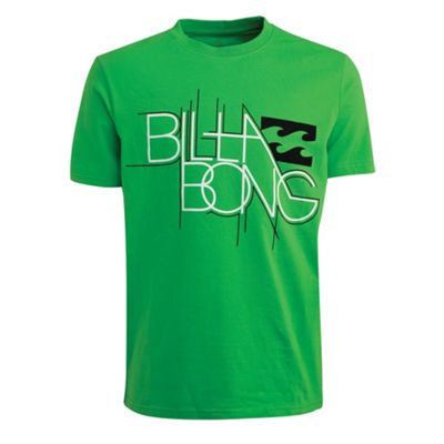 Billabong Green wave logo print t-shirt
