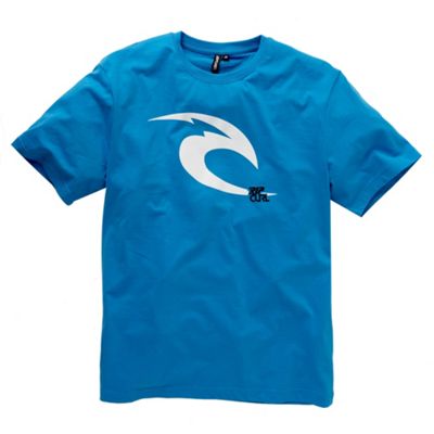 Blue chest print t-shirt