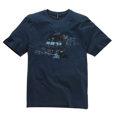 Navy campervan sketch t-shirt