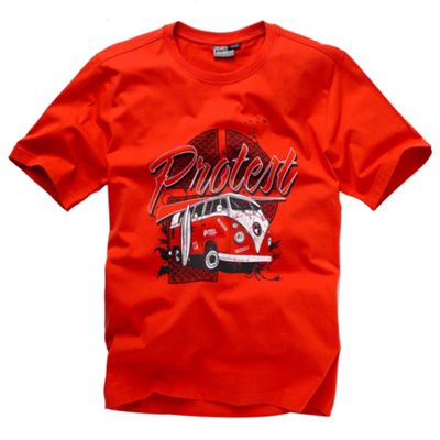 Protest Red large caravan print t-shirt