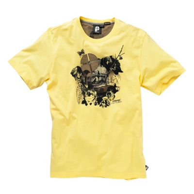 Yellow bird cage t-shirt