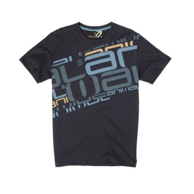 Animal Navy large diagonal logo t-shirt