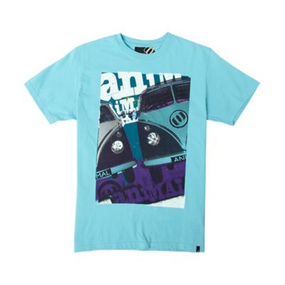 Bright blue double canvas van t-shirt