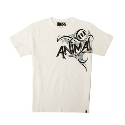 White gothic swirl logo t-shirt