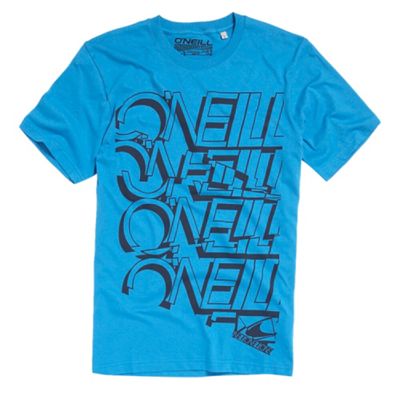 Blue logo print t-shirt