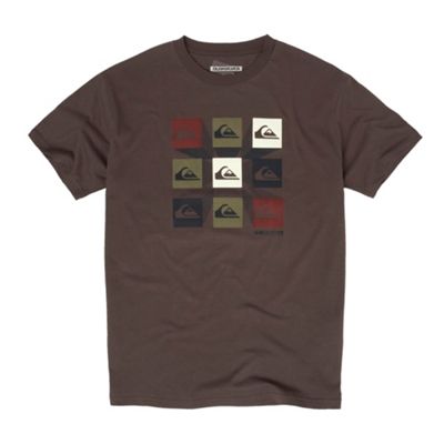 Brown block logo t-shirt