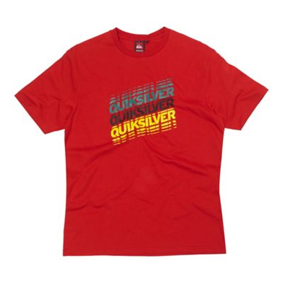 Red triple logo t-shirt