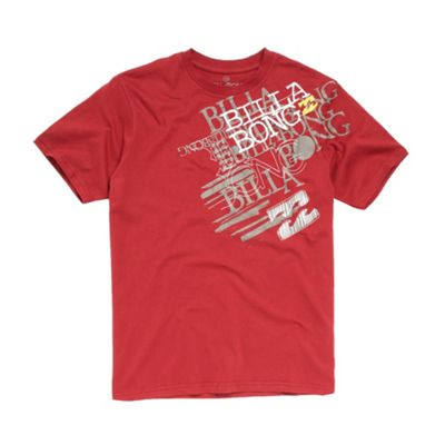 Billabong Red shoulder logo t-shirt