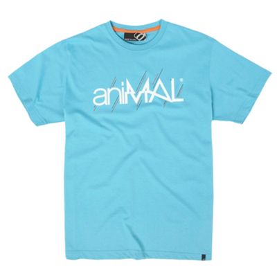 Animal Light blue logo print t-shirt