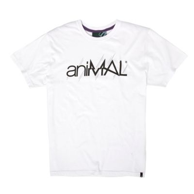Animal White blue logo print t-shirt