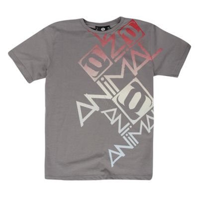 Animal Grey diagonal word t-shirt