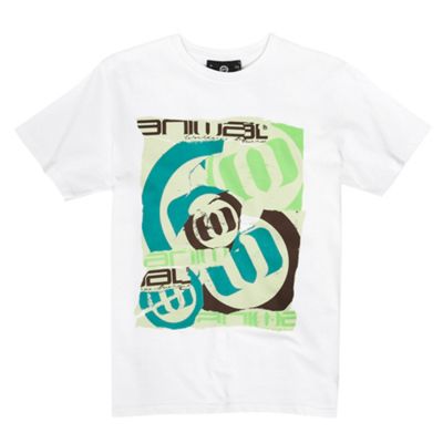 Animal White arty logo t-shirt