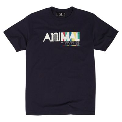 Animal Navy colour logo t-shirt