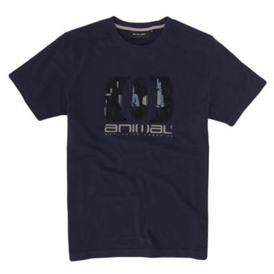 Animal Navy claw applique t-shirt