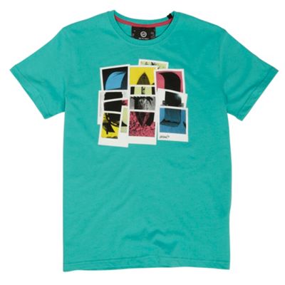 Animal Green broken photo t-shirt
