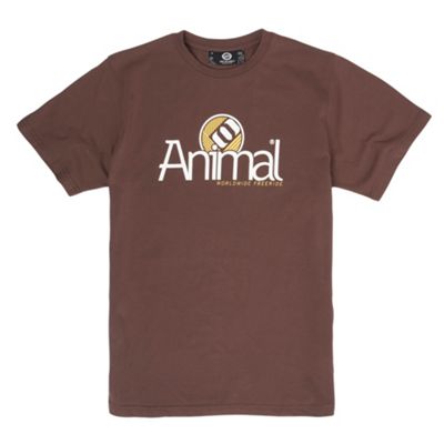 Animal Brown clean logo t-shirt