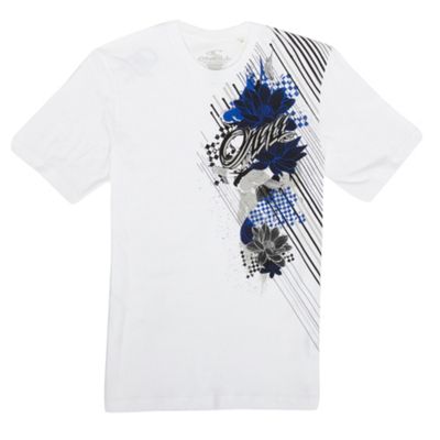 White lotus print t-shirt