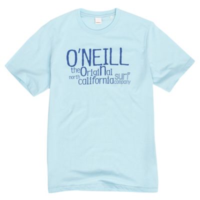 Pale blue logo print t-shirt
