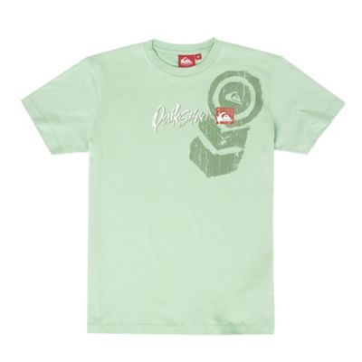 Quiksilver Light green scrawler t-shirt