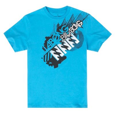 Billabong Blue logo shoulder print t-shirt